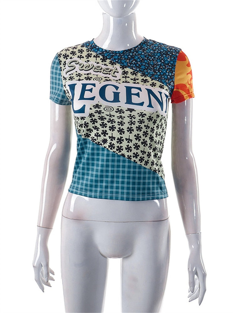 Legend Graphic Print Cropped Tee