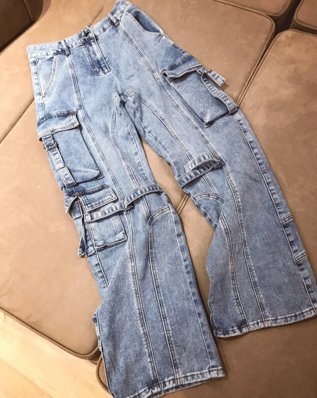 Talia Denim Cargo Pant