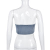 Andie Denim Strapless Crop Top