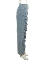 Halle Distressed Denim Boyfriend Jeans