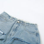 Halle Distressed Denim Boyfriend Jeans