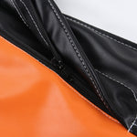 Faux Leather Color-block Skirt