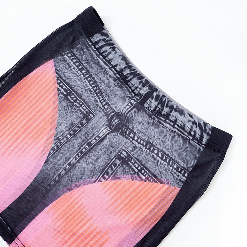 Nora Illusion Mesh Two Piece