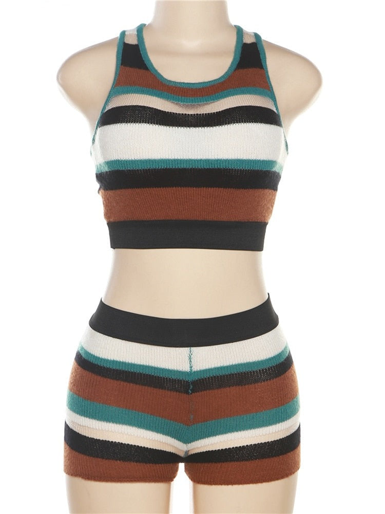 Bree Striped Short Set