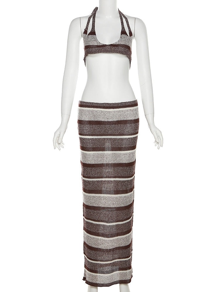 Delianna Stripe Two Piece Set