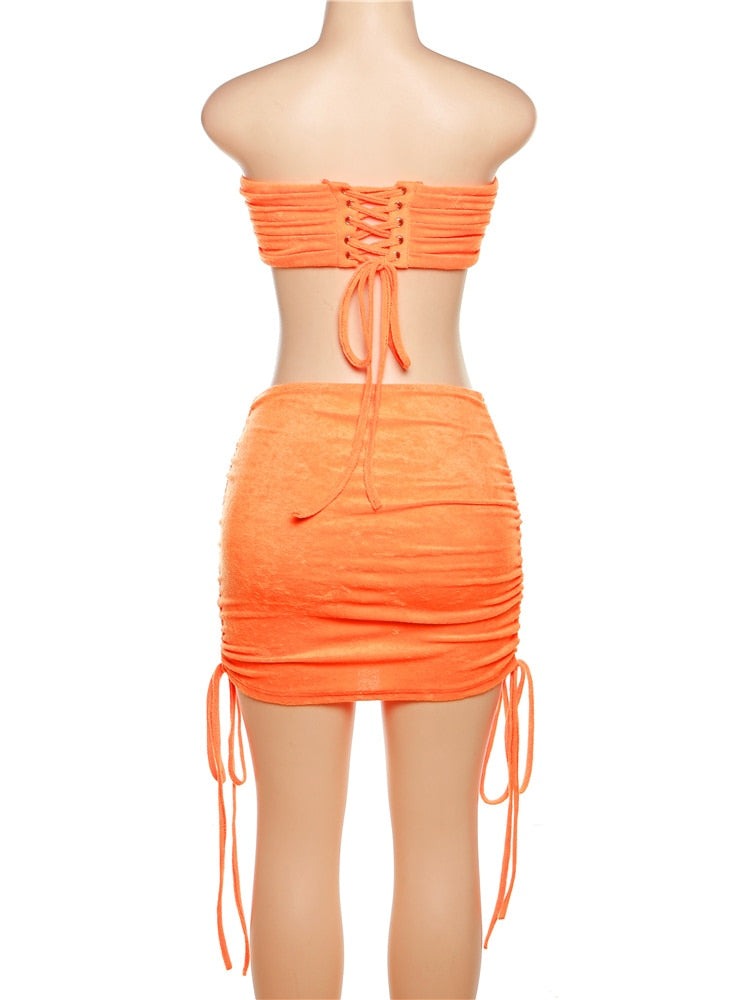 Stella Velvet Two Piece Skirt Set