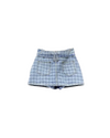 Denim Houndstooth Mini Skort