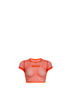Short Sleeve Mesh Cropped Tee