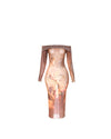Soft Girl Era Printed Mesh Midi Dress