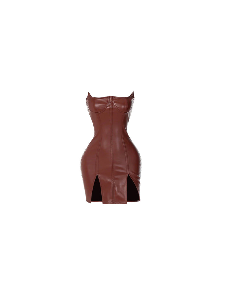 Saddle Faux Leather Mini