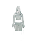 Long Sleeve Knit Hooded Set