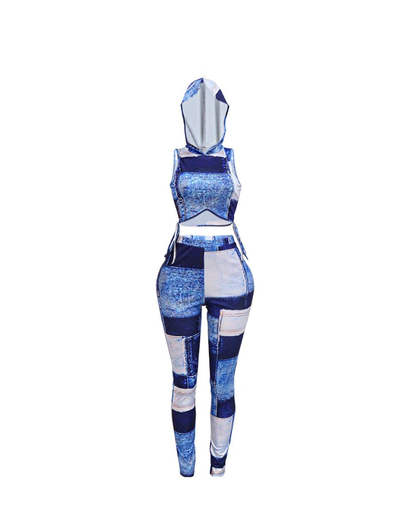 Karlee Denim Print Set