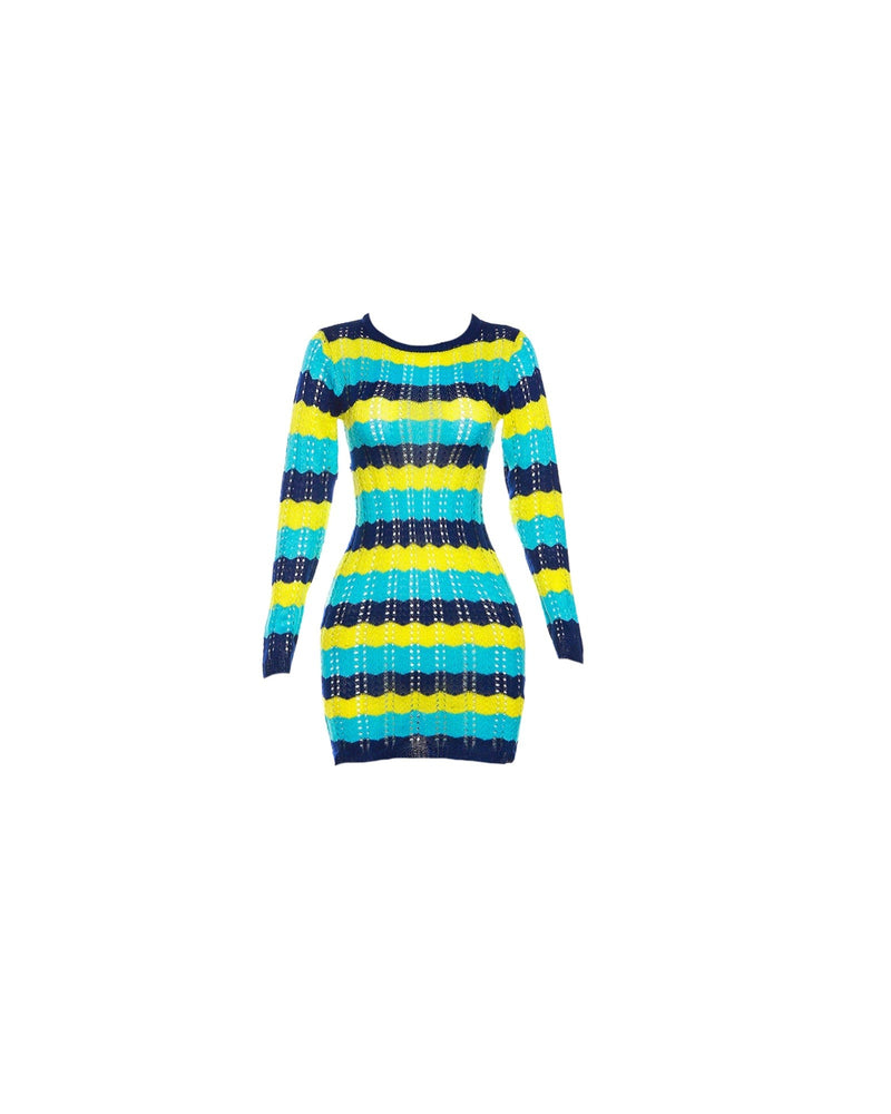 Cali Girl Knit Striped Mini