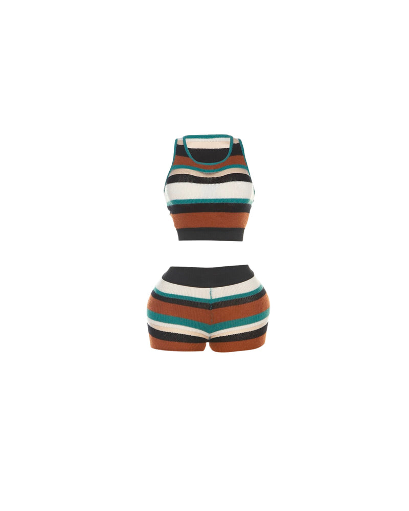 Bree Striped Short Set