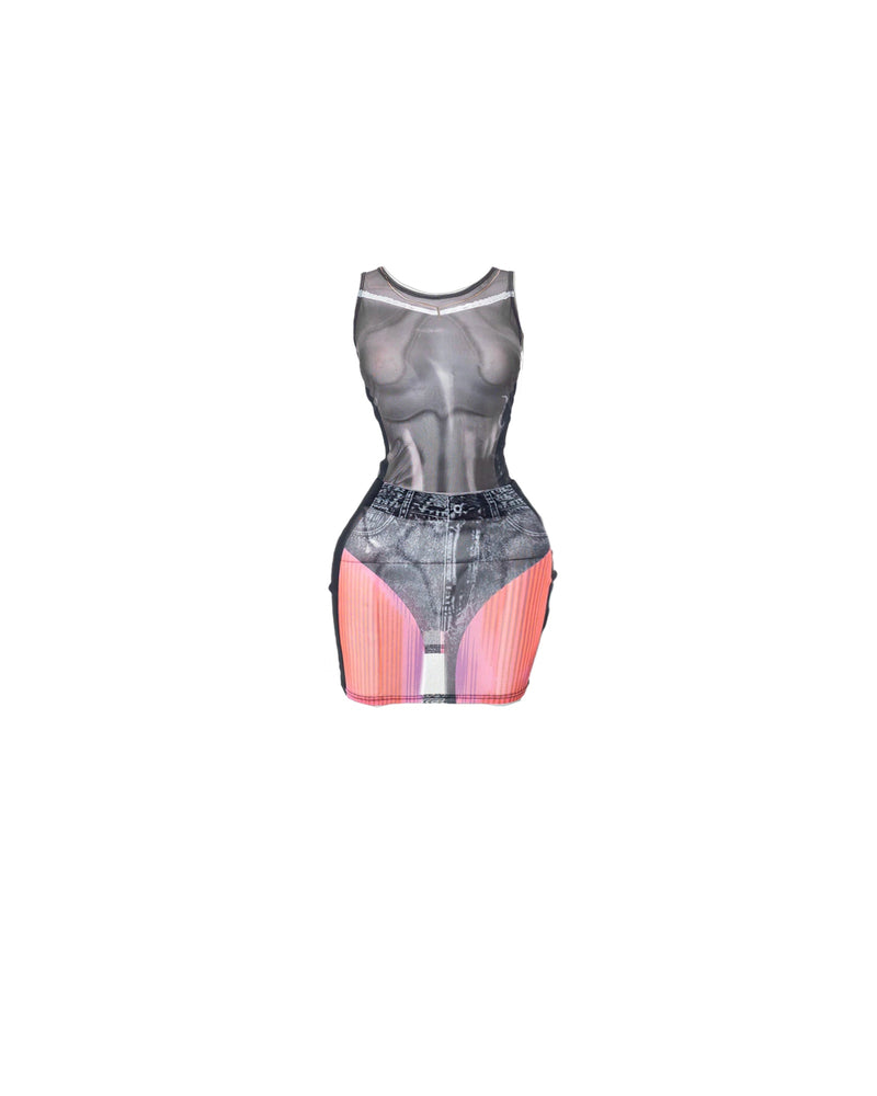 Nora Illusion Mesh Two Piece