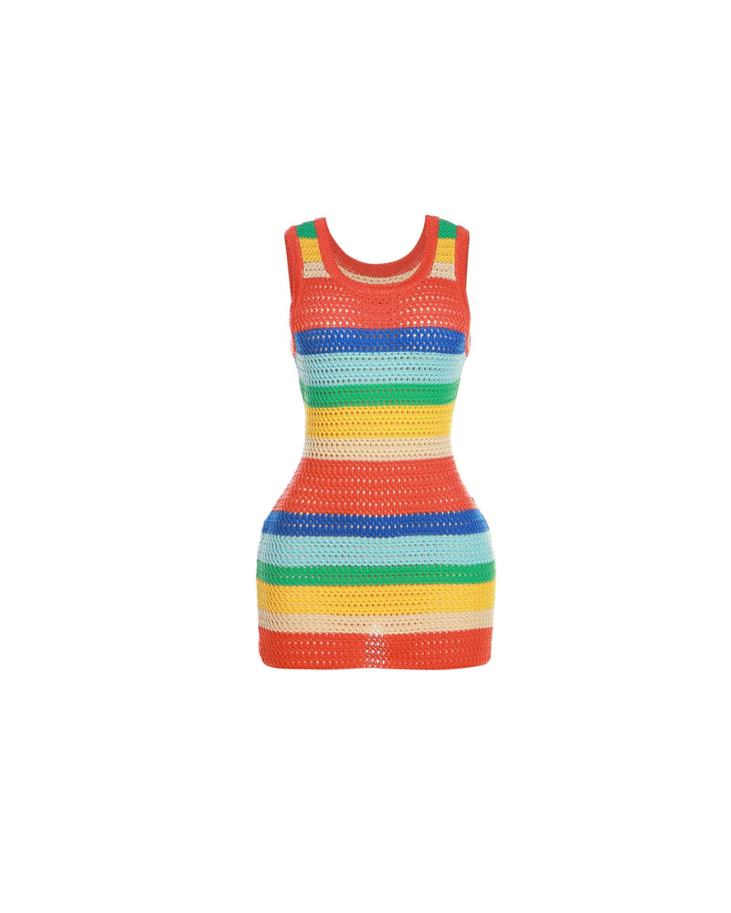 Fiji Multicolor Striped Mini Dress