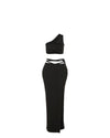 Noir Tie Up Two Piece Set