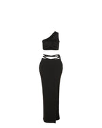 Noir Tie Up Two Piece Set