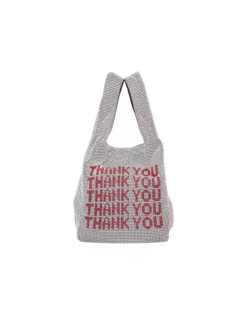 Thank You Sequined Mini Bag