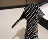 Rhinestone Fishnet Thigh High Boot
