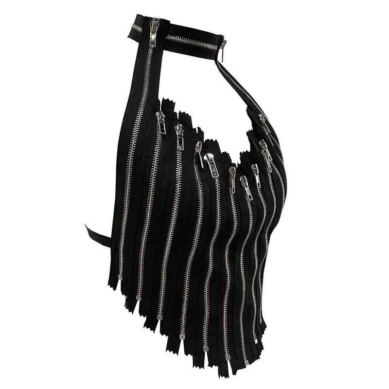 Hand Sewn Irregular Zipper Top
