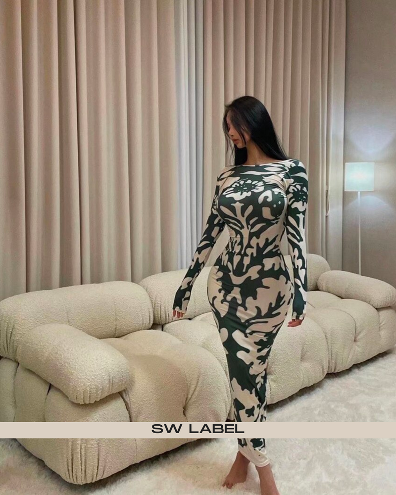 Printed Backless Maxi – Style Wearhouse Label