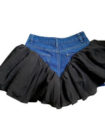 Denim Tulle Detail Skort