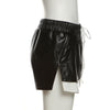 Faux Leather Exposed Pocket Short