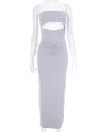 Grey Cut Out Dress