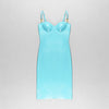 Turquoise Faux Leather Midi