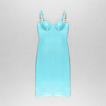 Turquoise Faux Leather Midi