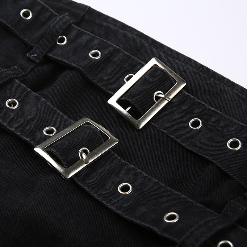 Buckle Denim Tube Top