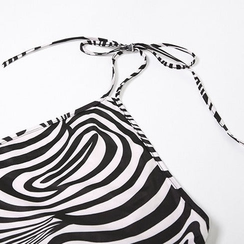 Geometric Striped Print Mini