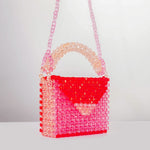 Color Block Beaded Bag