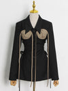 Colorblock Cut Out Blazer