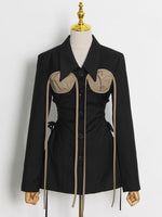Colorblock Cut Out Blazer