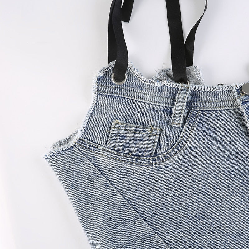 Kiya Denim Corset Top