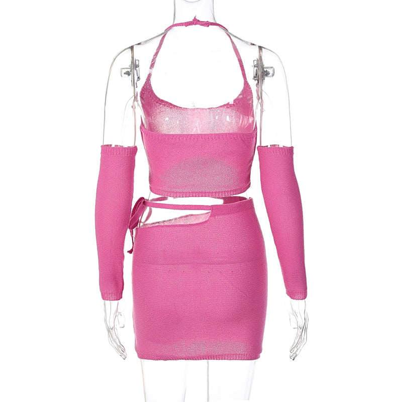 Kiara Halter Knit Set