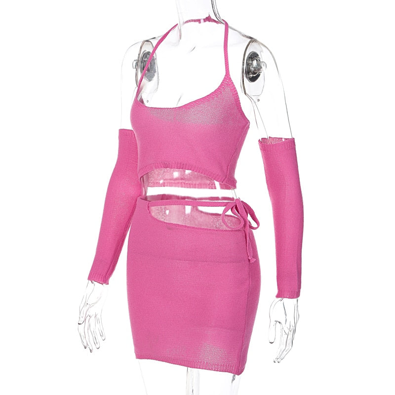 Kiara Halter Knit Set