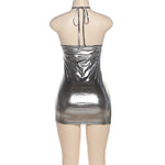 Metallic Halter Mini