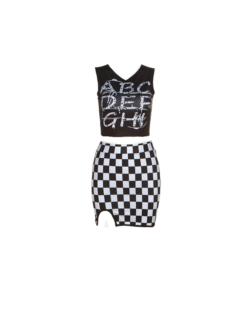 Checkered Two Piece Set