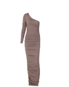 One Shoulder Ruched Maxi