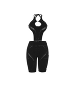 Knit Cut Out Halter Romper