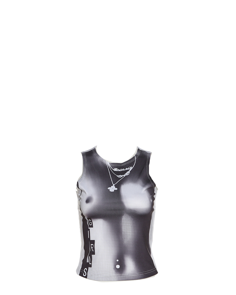 Retro 3D Body Art Tank Top