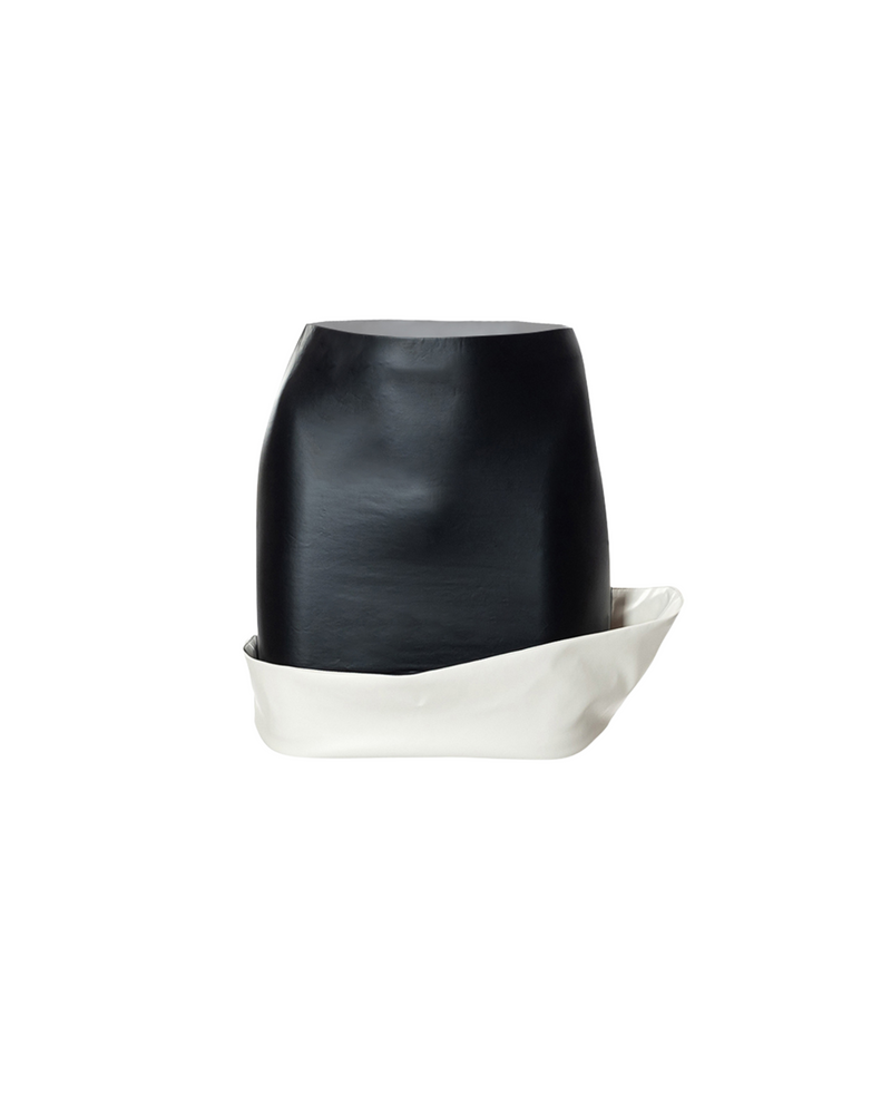 Faux Leather Tiered High Waist Skirt