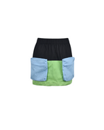 Color-Block Pocket Skirt