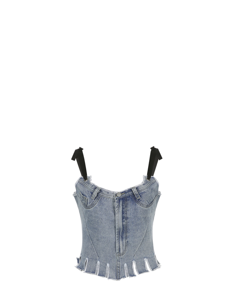 Kiya Denim Corset Top