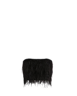 Strapless Feathered Crop Top