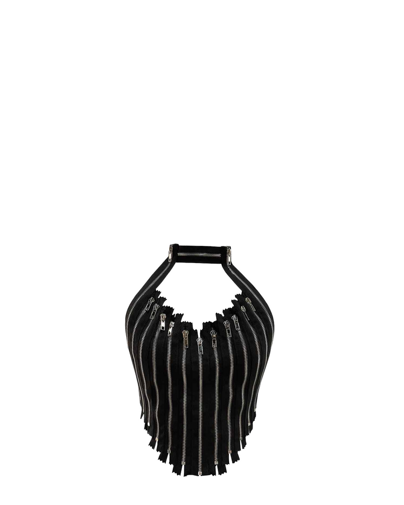 Hand Sewn Irregular Zipper Top