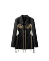Colorblock Cut Out Blazer
